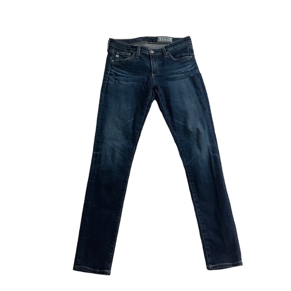 Adriano Goldschmied Dark Wash The Stilt Cigarette Leg Blue Jeans Size 27 - Picture 1 of 9